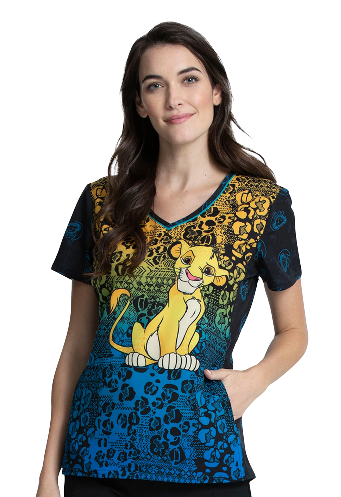 Casaca sanitaria Disney estampado Rey León | Cherokee Uniformes ...