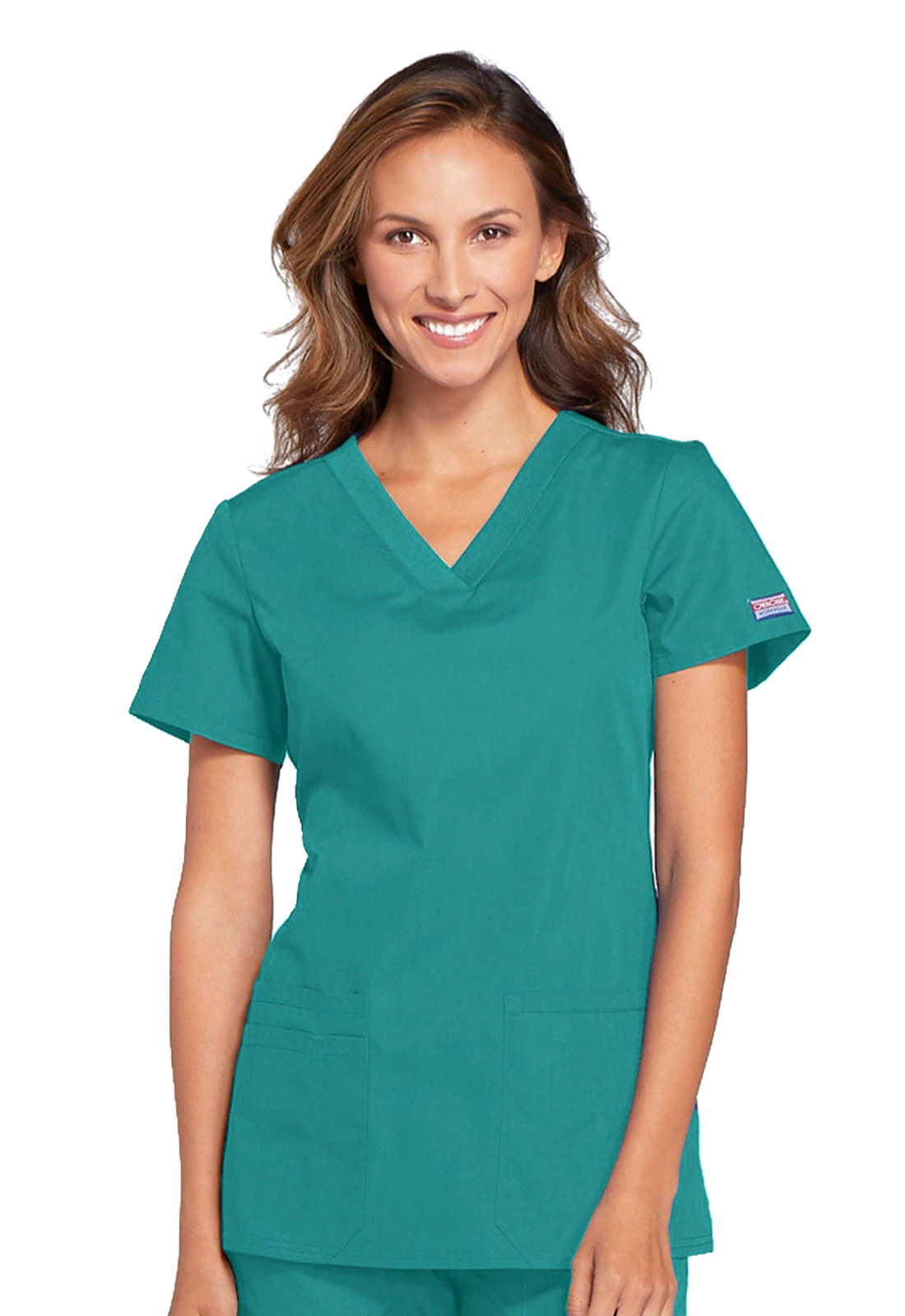 Casaca sanitaria mujer cuello en V entallado | Cherokee Uniformes ...
