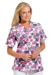 Casaca estampada mujer lazo rosa 4700E