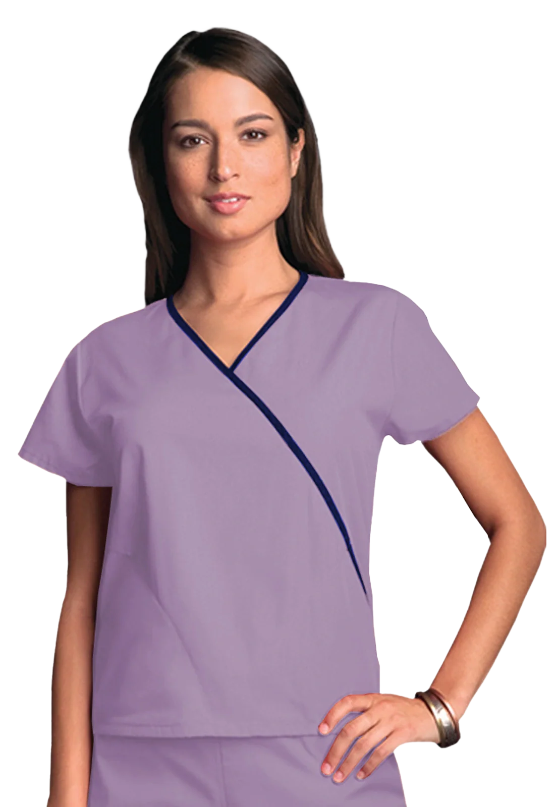 Top women's scrub top Cherokee Originals with contrast piping 4800 