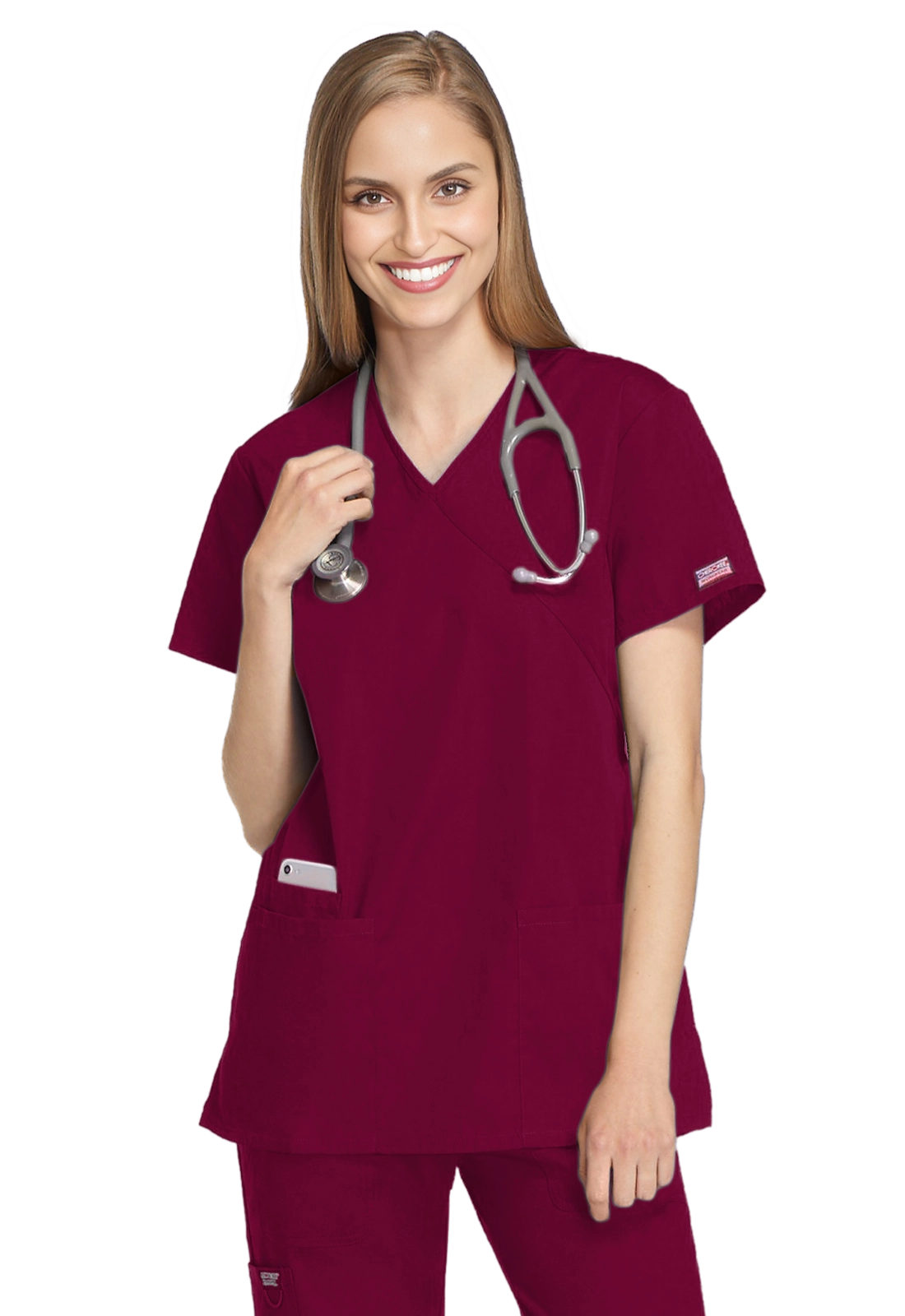 Casaca sanitaria mujer cruzada con cinta ajustable 4801