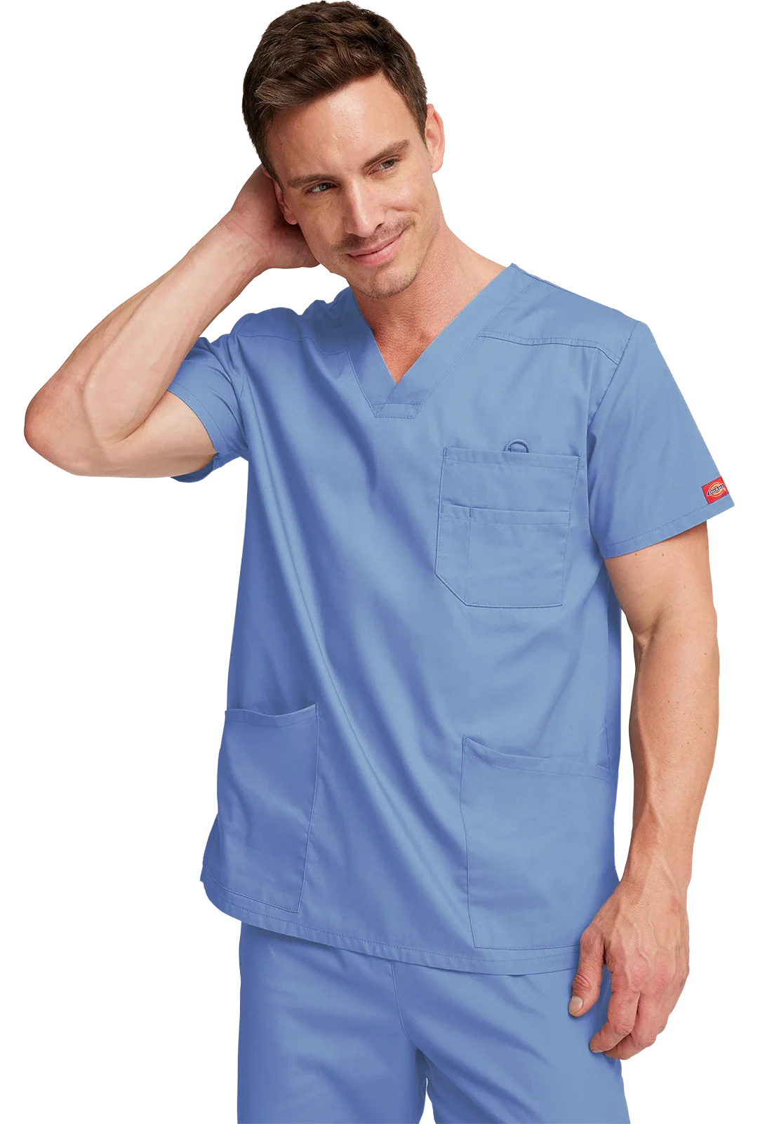 Top men's V-neck scrub top - Eds Signature 81906 