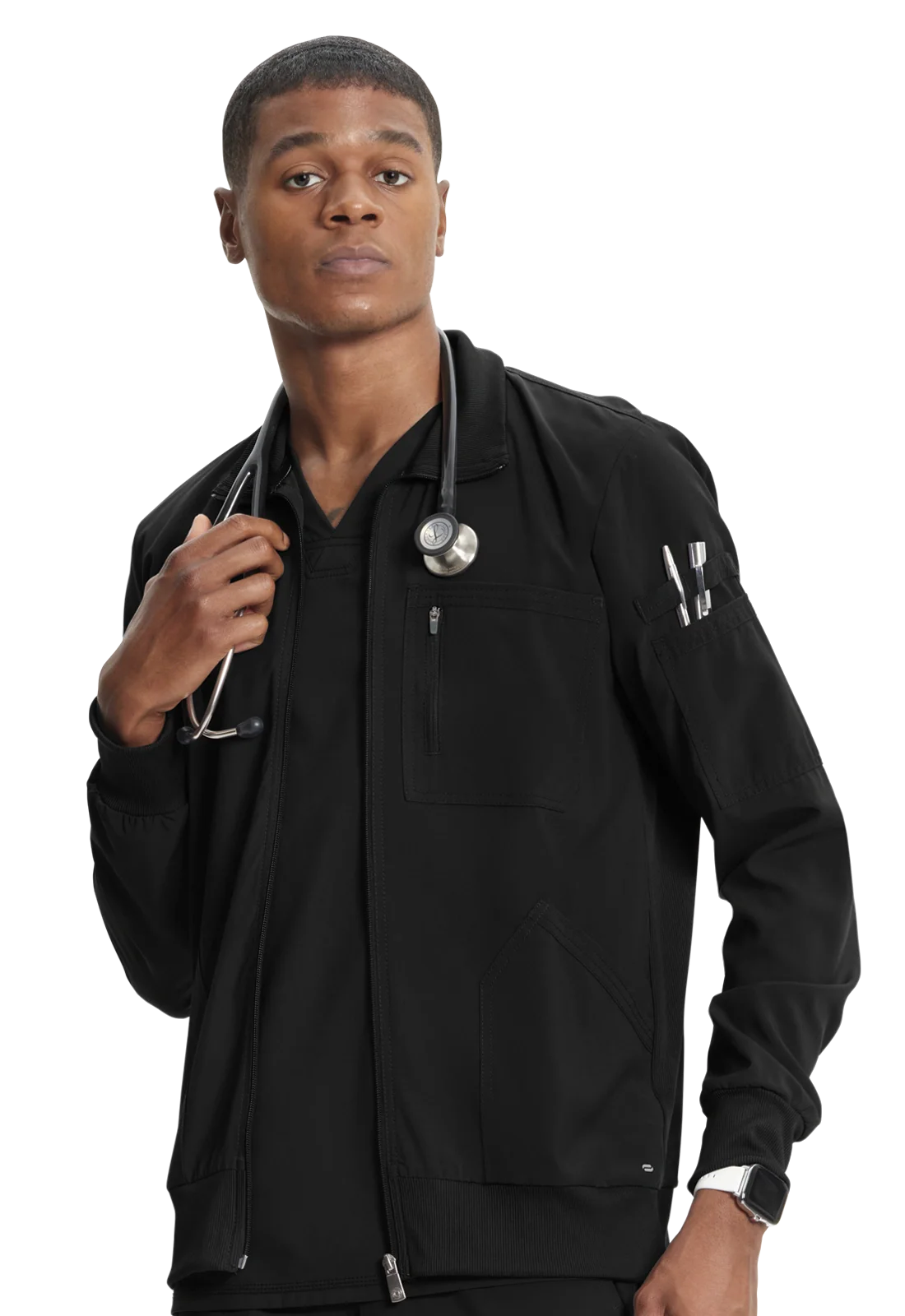 Chaqueta sanitaria hombre de tejido antimicrobiano CK305A