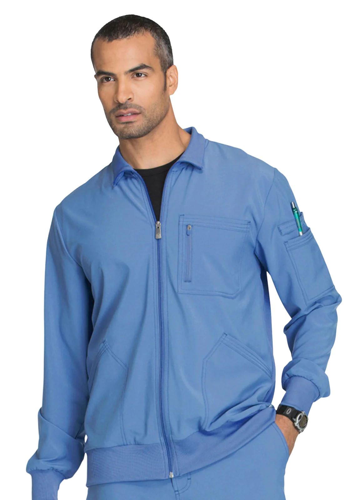Chaqueta sanitaria hombre de tejido antimicrobiano CK305A