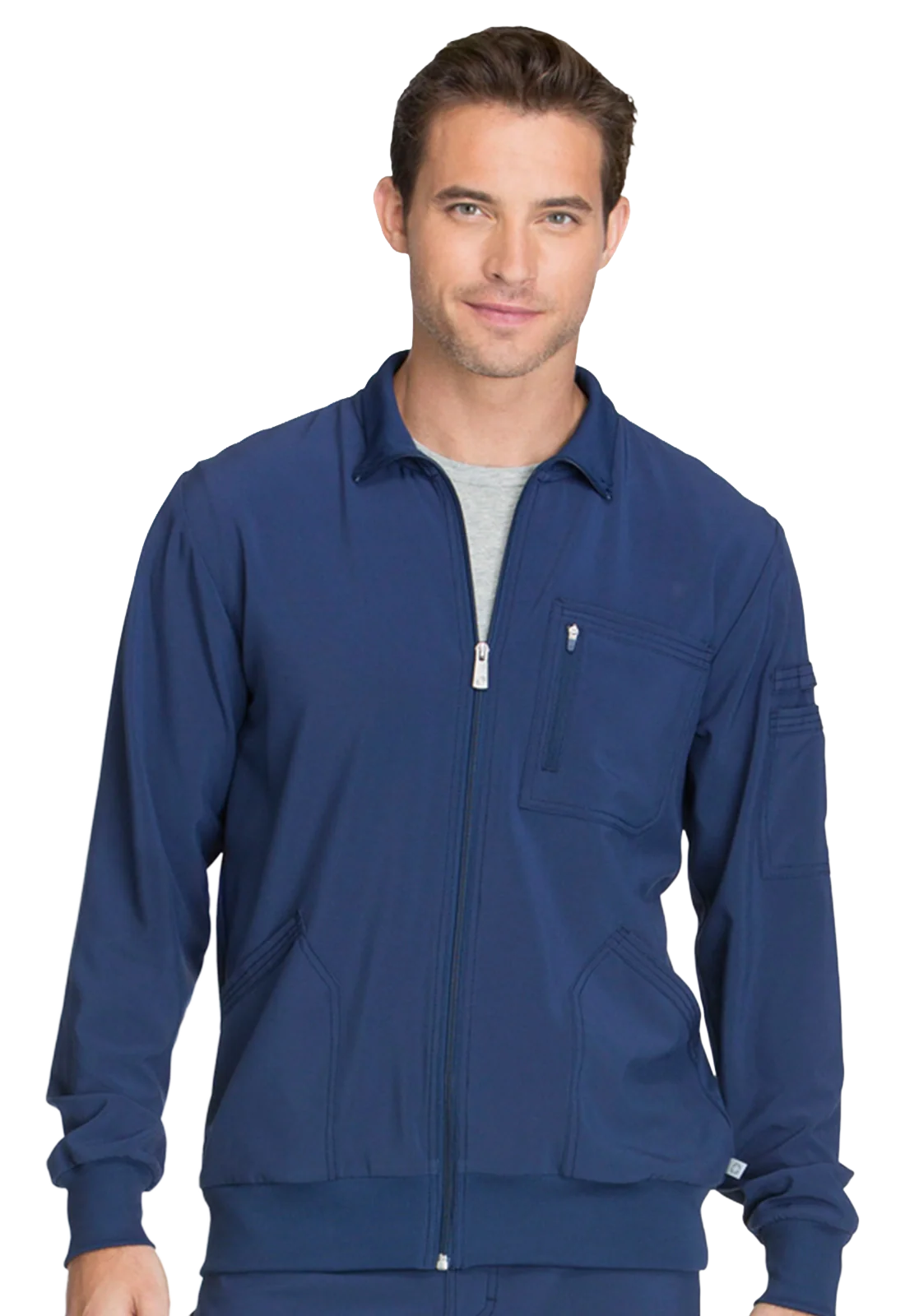 Men's scrub jacket made from antimicrobial fabric CK305A 