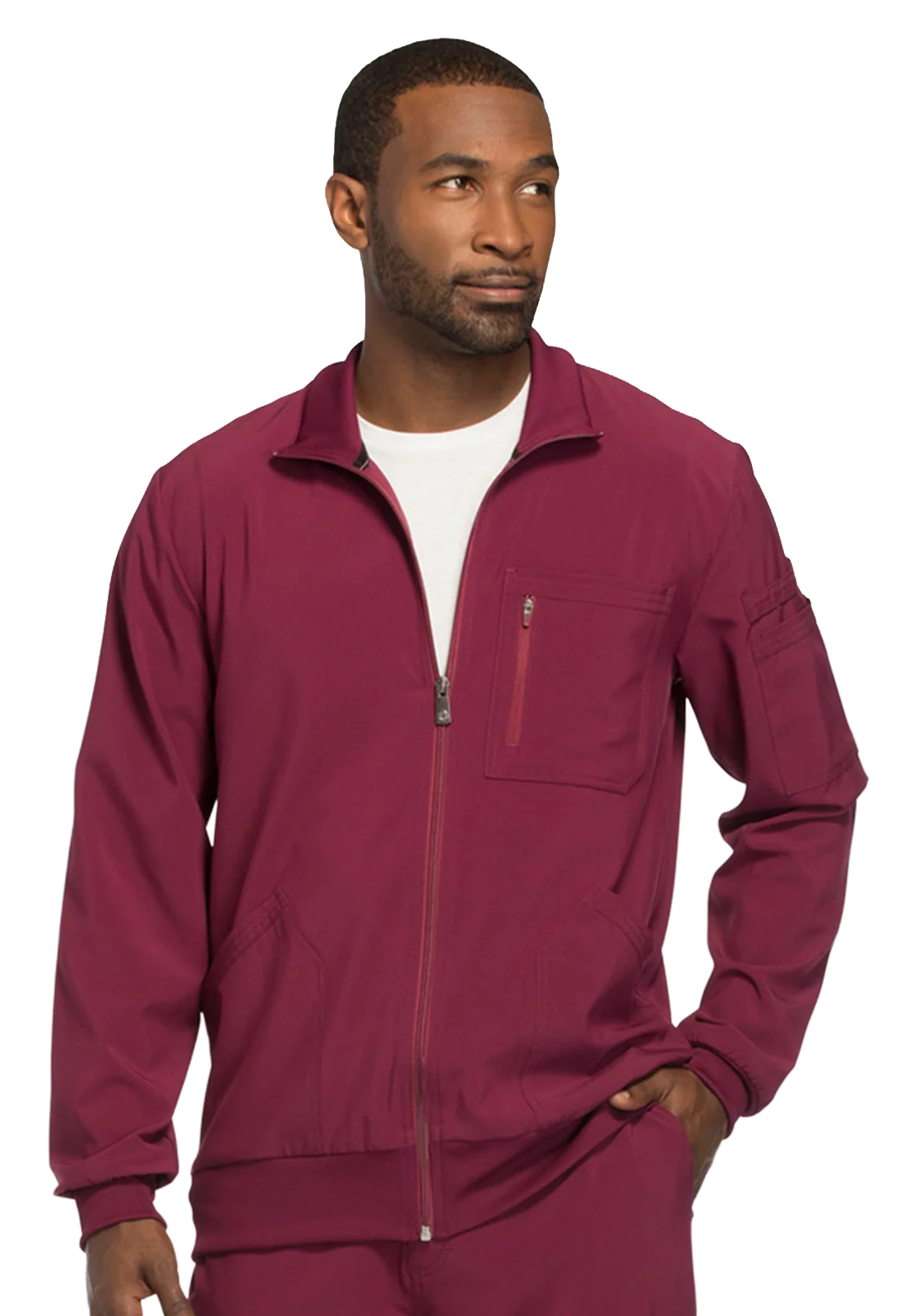 Men's scrub jacket made from antimicrobial fabric CK305A 