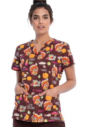 Casaca estampada mujer entallado Thanksgiving CK616