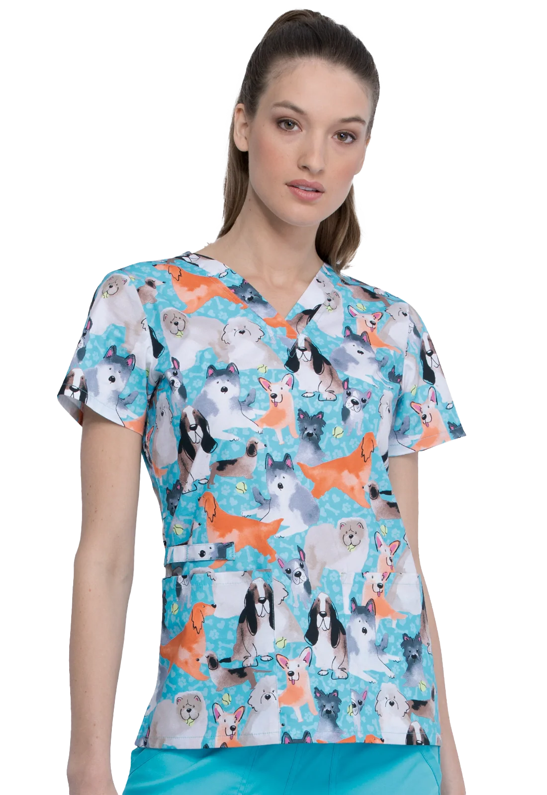 Casaca estampada mujer entallado perros CK616