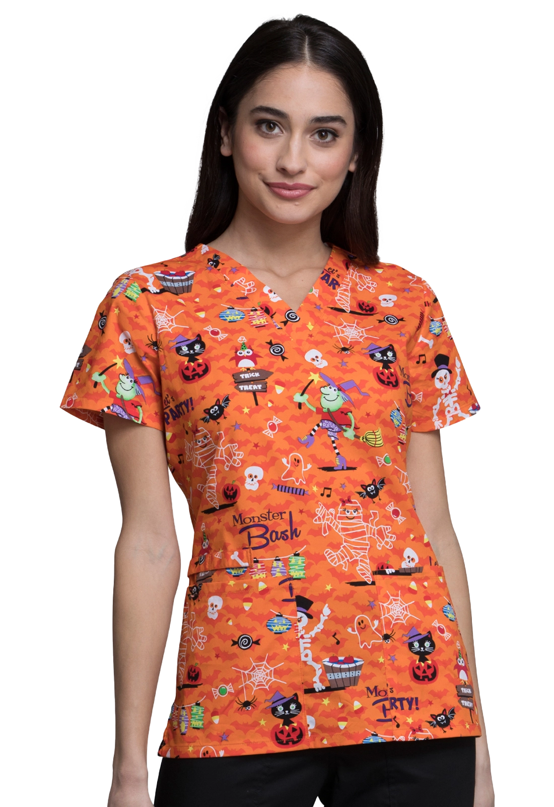 Top printed women's fitted Halloween CK616 