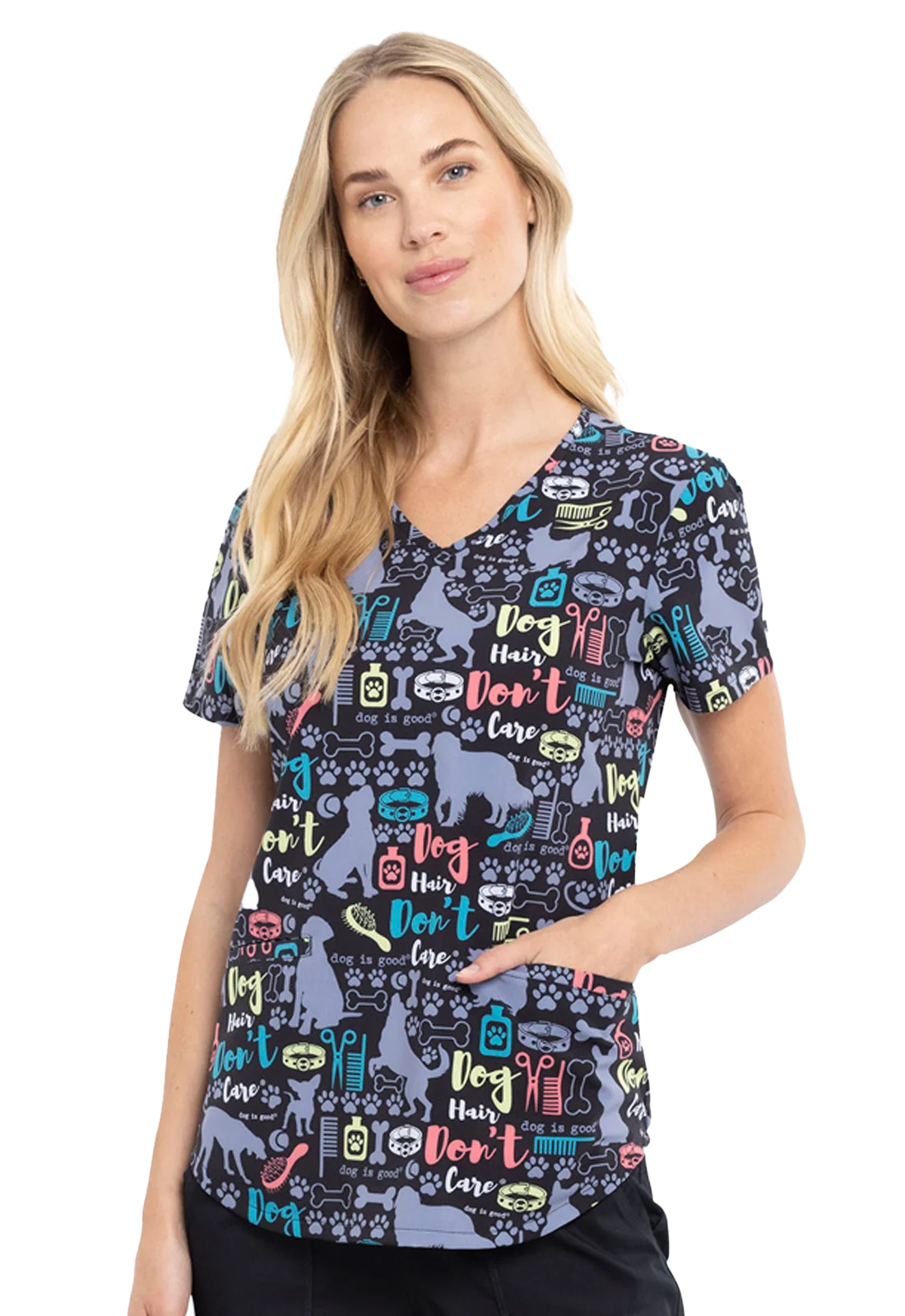 Casaco estampado feminino cintado cães CK637 
