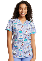 Casaca estampada mujer entallado Navidad nieve CK651