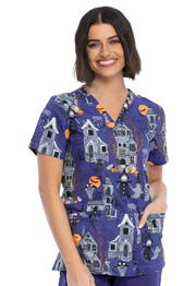 Blusa estampada feminina ajustada Halloween CK651 