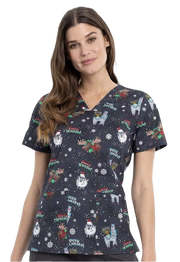 Casaca estampada mujer Navidad Llamas CK651