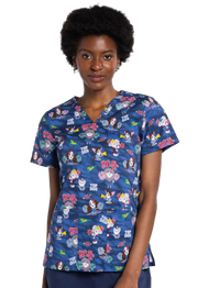 Túnica estampada de mulher cintada pom poms CK651 