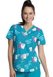 Casaca estampada mulher cintada Dentes CK652 