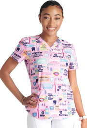 Casaca estampada mujer entallado dents rose CK662
