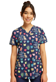 Casaca estampada mujer entallado perros vets CK662