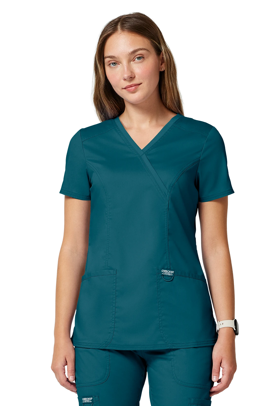 Casaca sanitaria mujer Cherokee Revolution cruzada ultra suave WW610