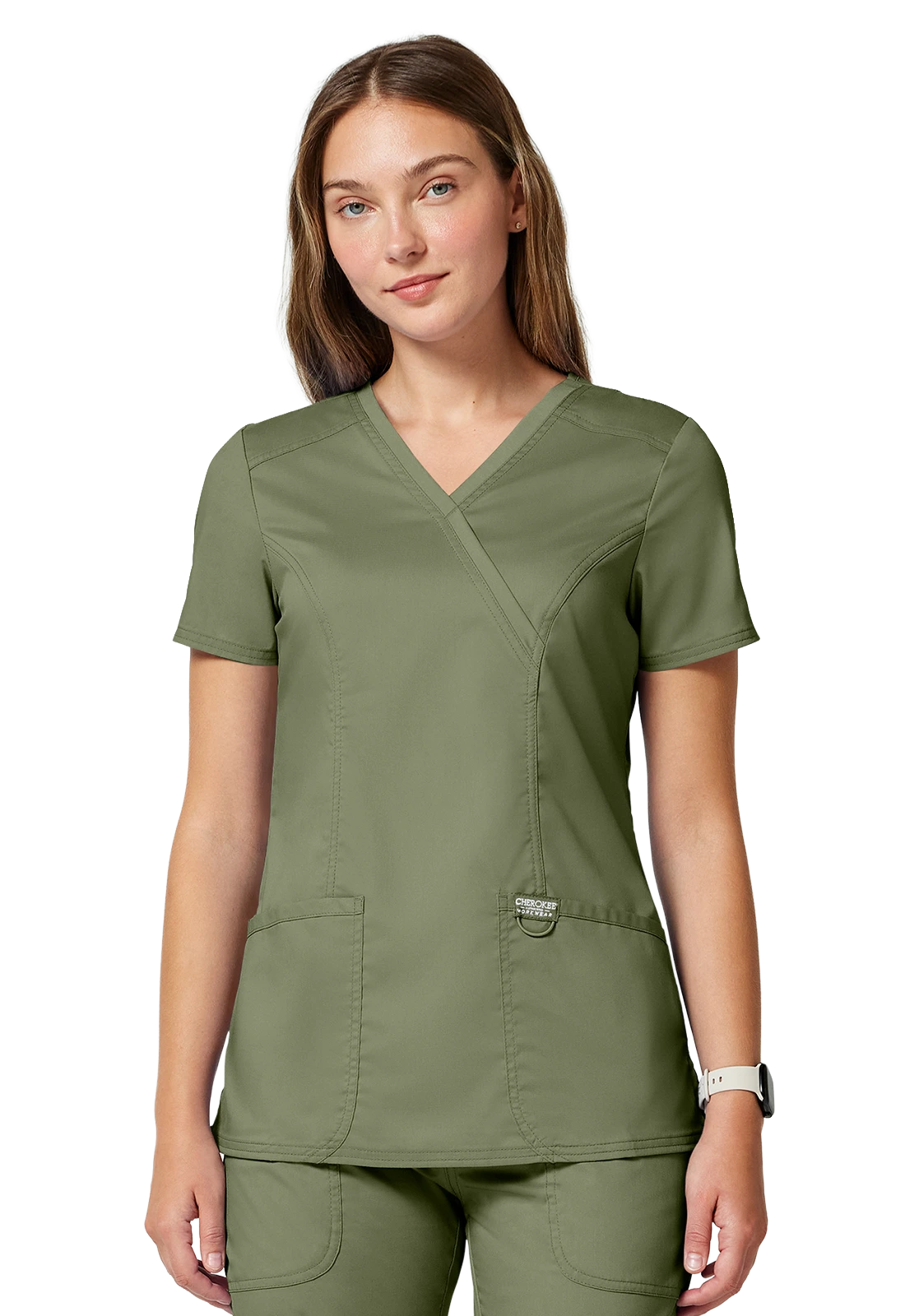 Casaca sanitaria mujer Cherokee Revolution cruzada ultra suave WW610