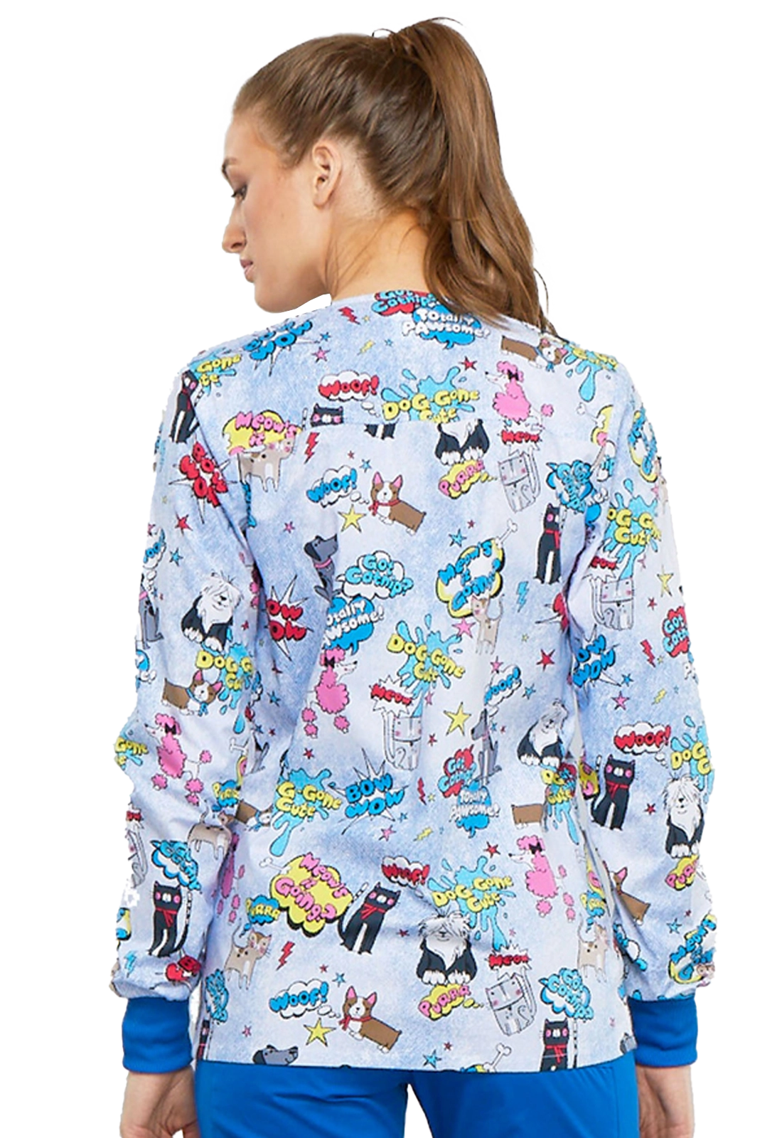 Chaqueta estampada mujer con puños CK301