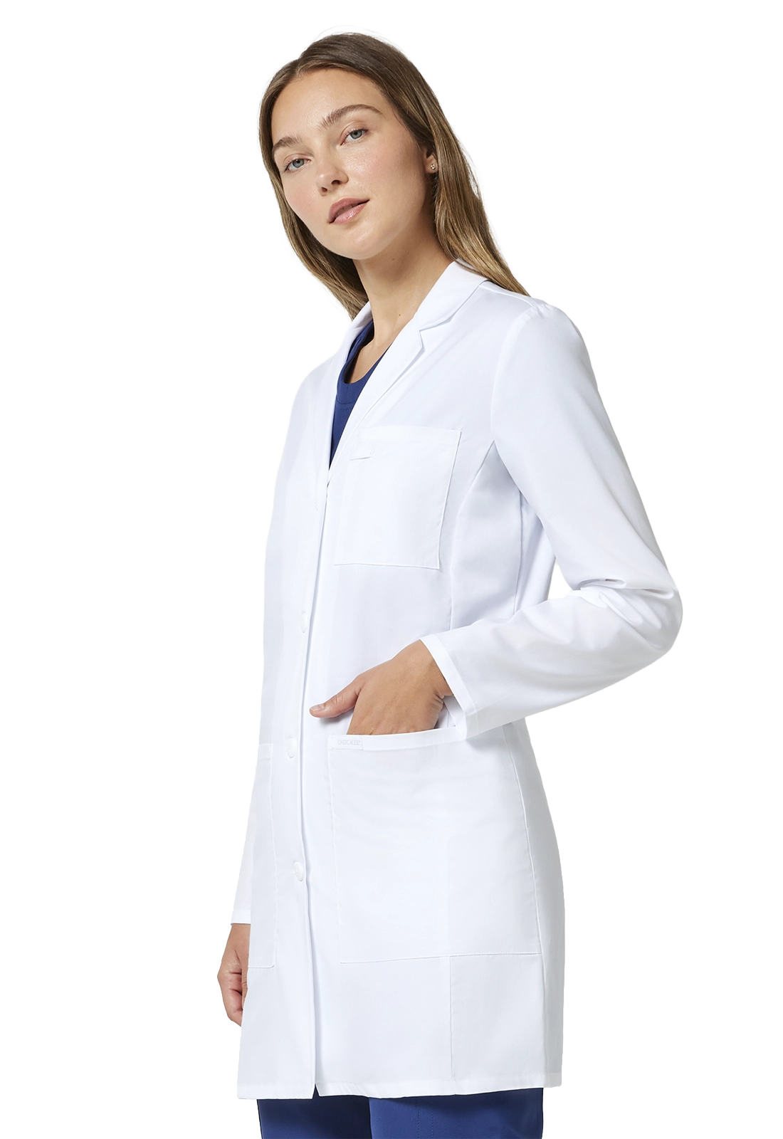 Bata sanitária feminina clássica cintada CK452 