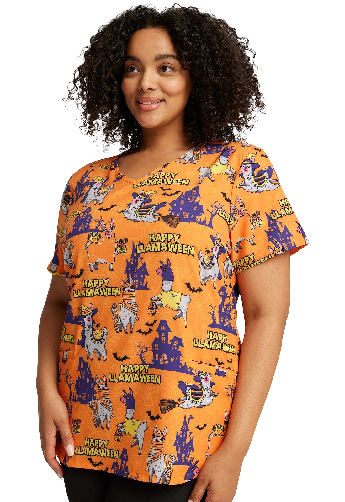 Top printed women's fitted Halloween CK637 