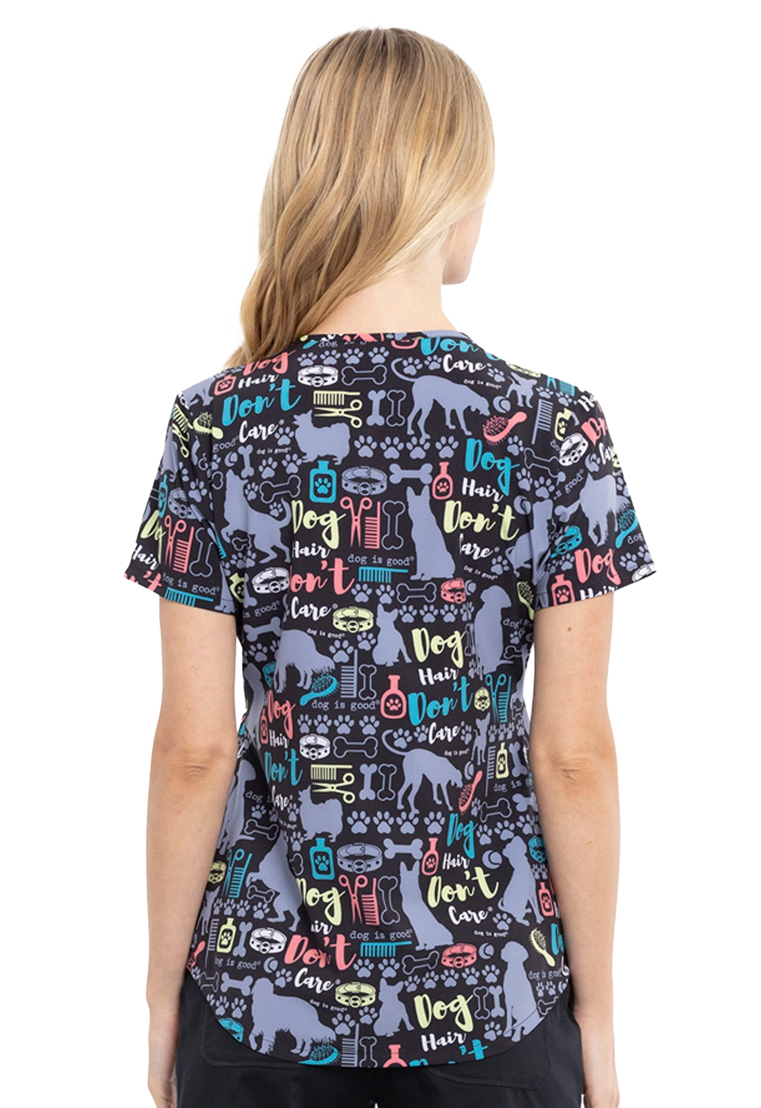 Casaco estampado feminino cintado cães CK637 