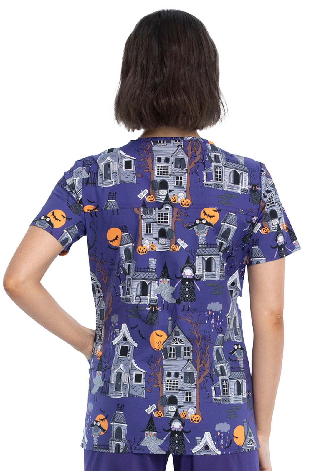 Blusa estampada feminina ajustada Halloween CK651 