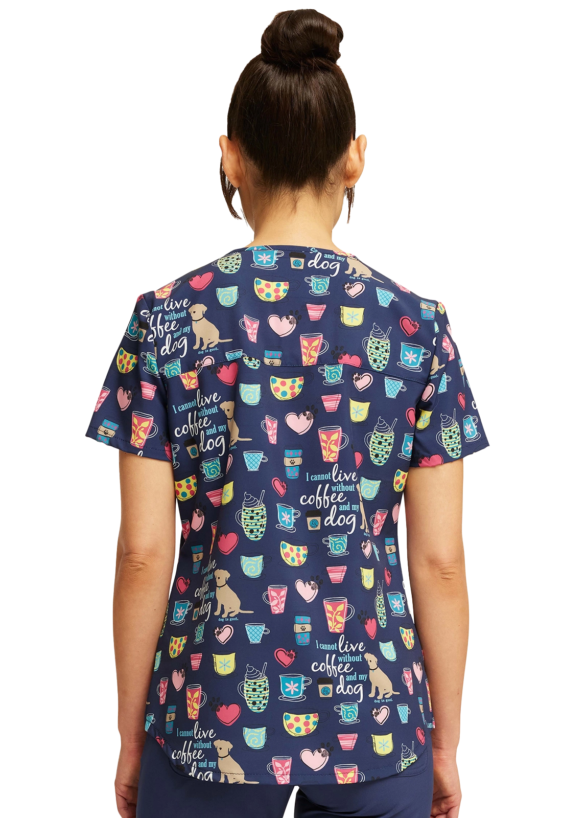 Casaca estampada mujer entallado perros vets CK662