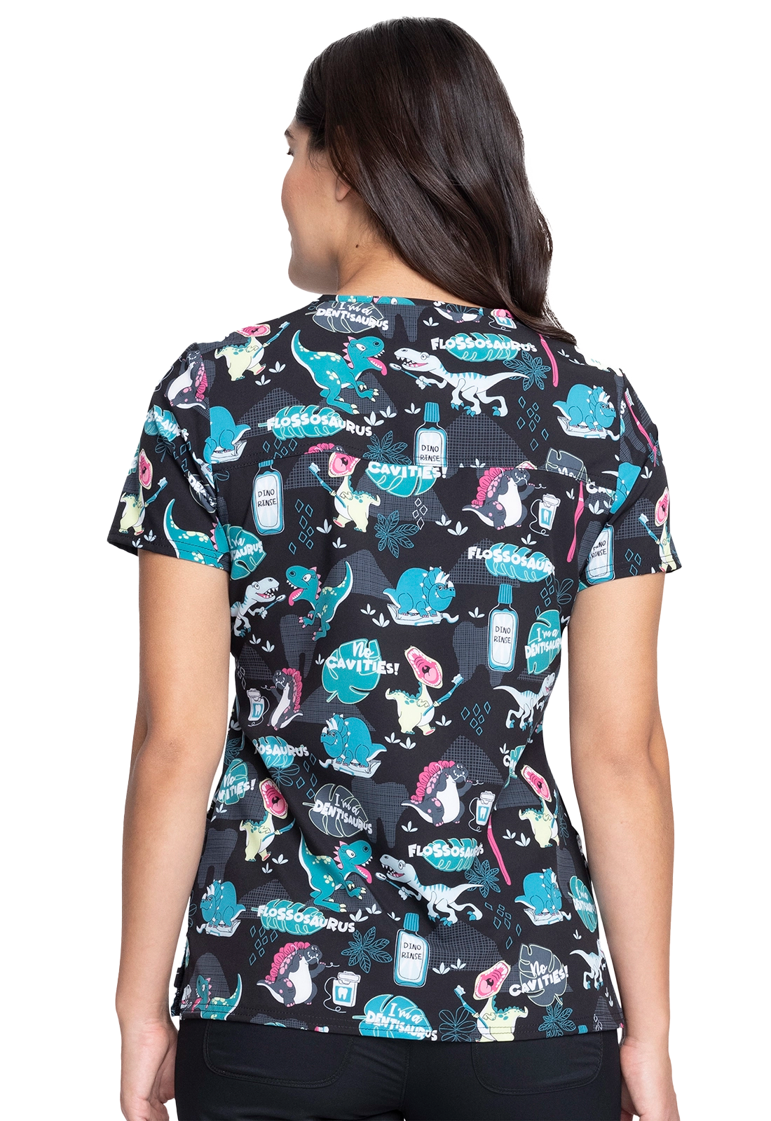 Casaca estampada mujer entallada dino dental CK671