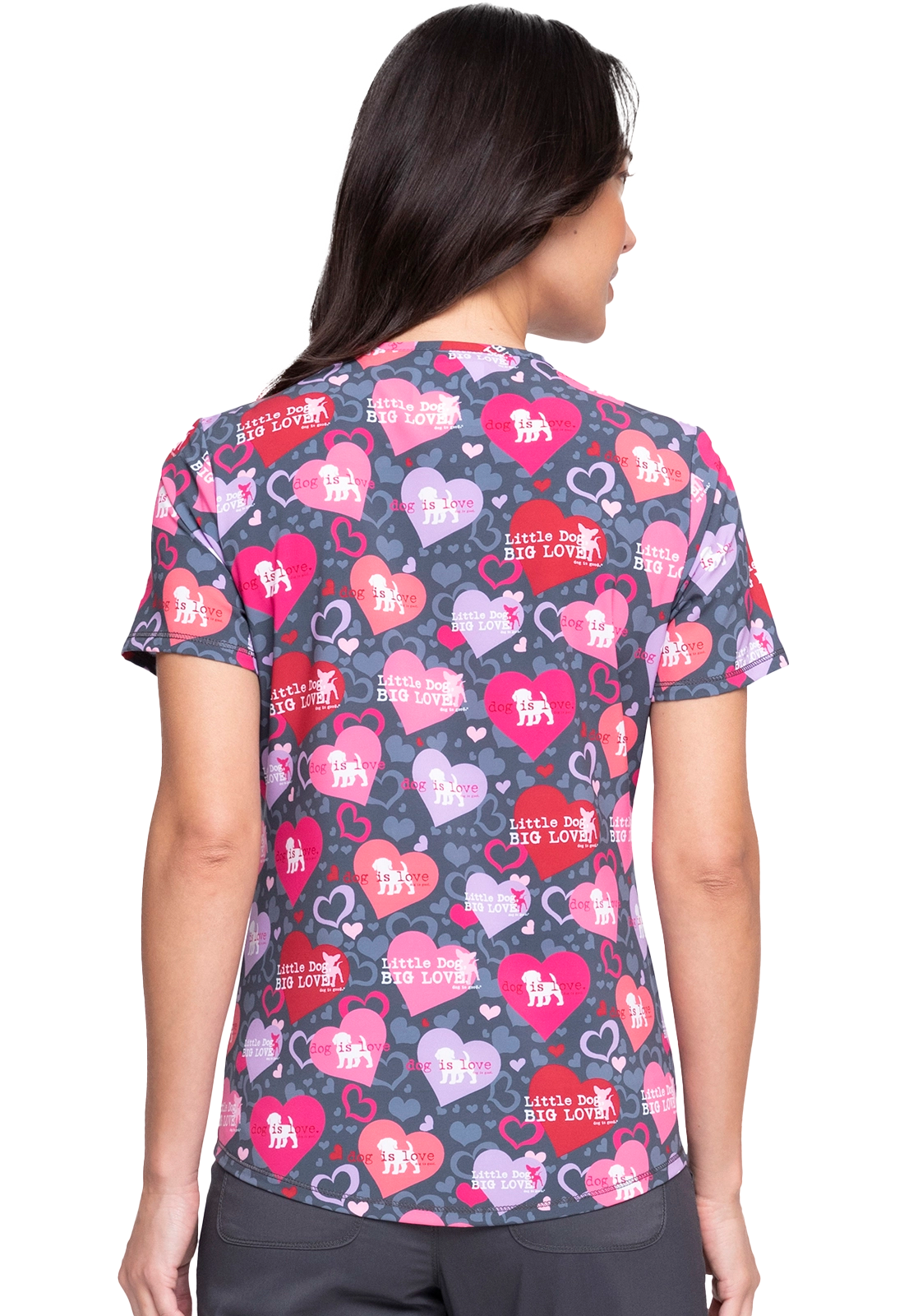 Casaca estampada mujer entallada perros CK703