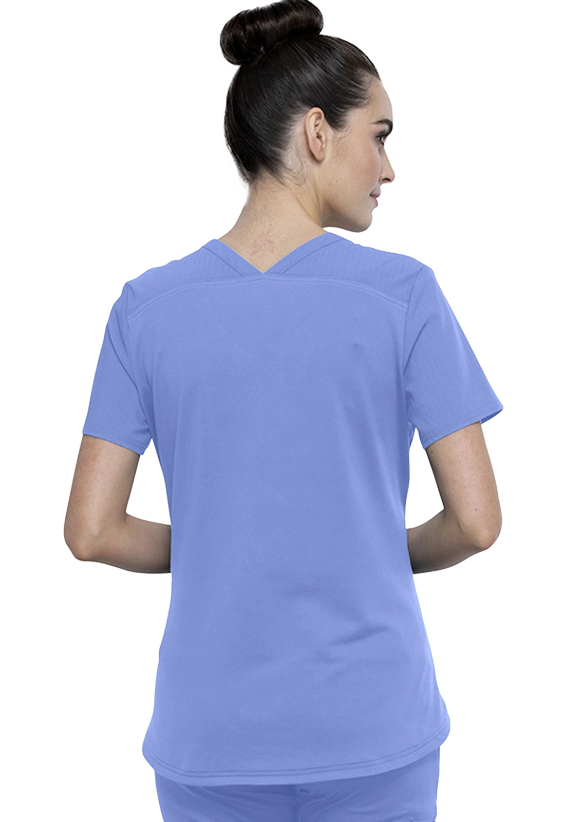 Top women's tailored open-front scrub top CK875 