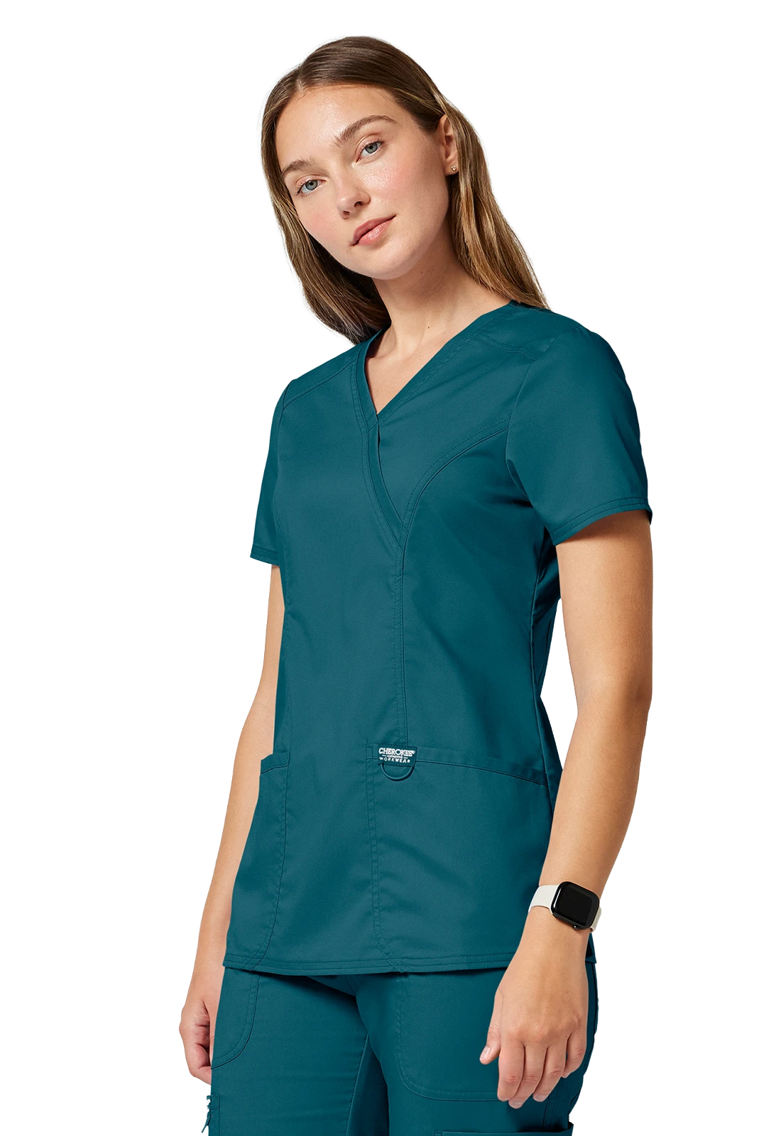 Casaca sanitaria mujer Cherokee Revolution cruzada ultra suave WW610