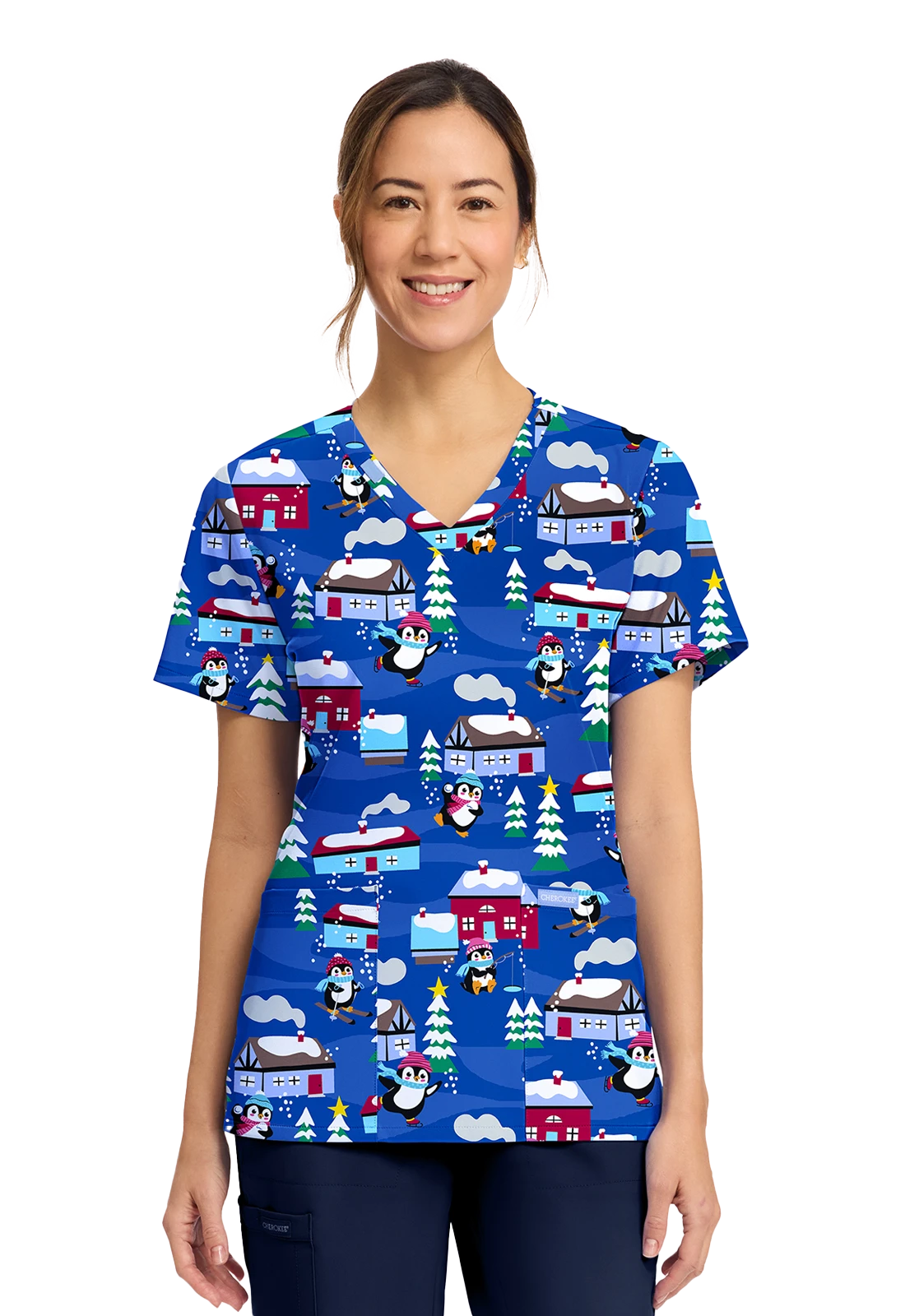 Casaca estampada mujer entallada invierno CK856