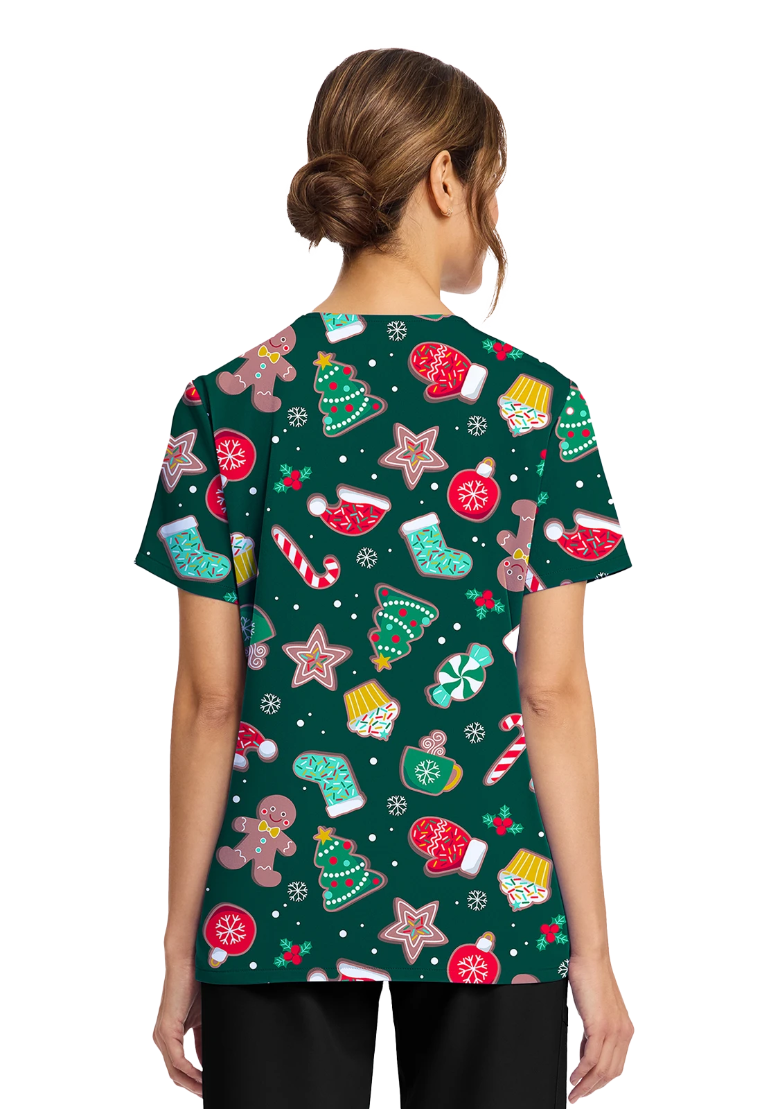 Casaca estampada mujer entallada navidad CK856