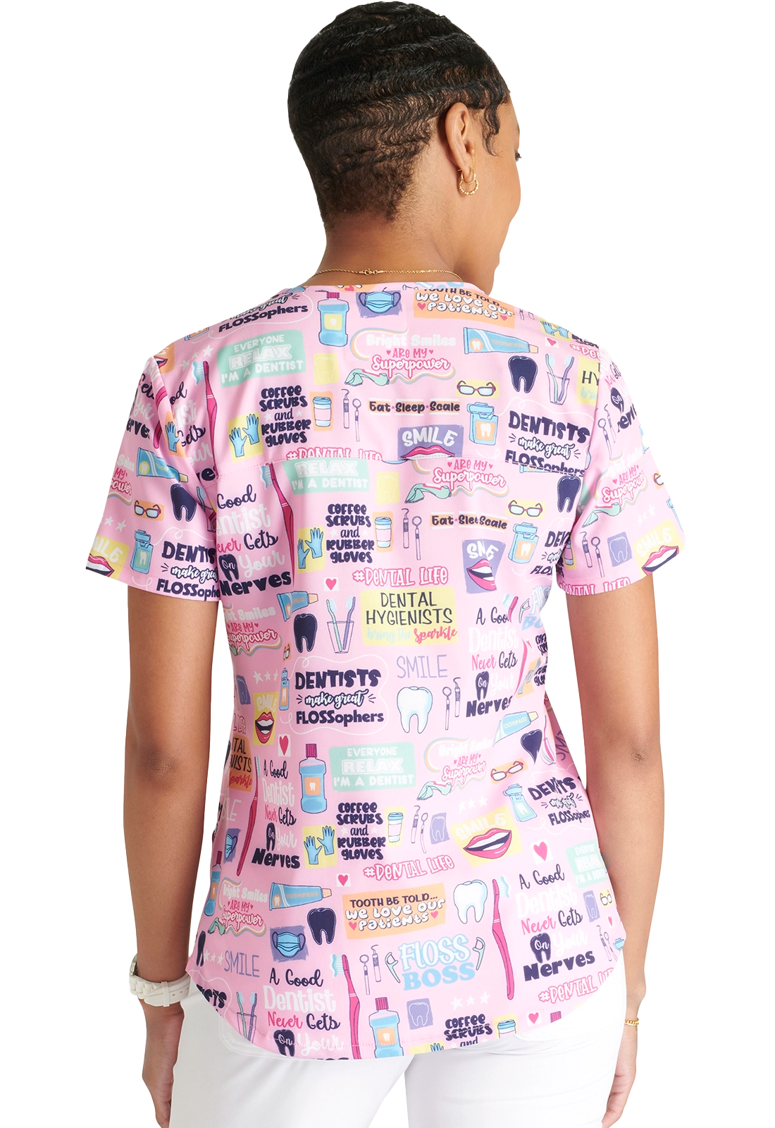 Casaca estampada mujer entallado dents rose CK662