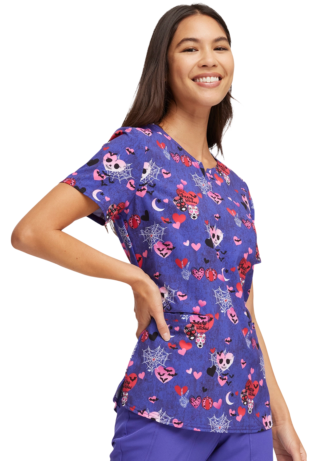 Casaco estampado mulher cintado Halloween HS821 
