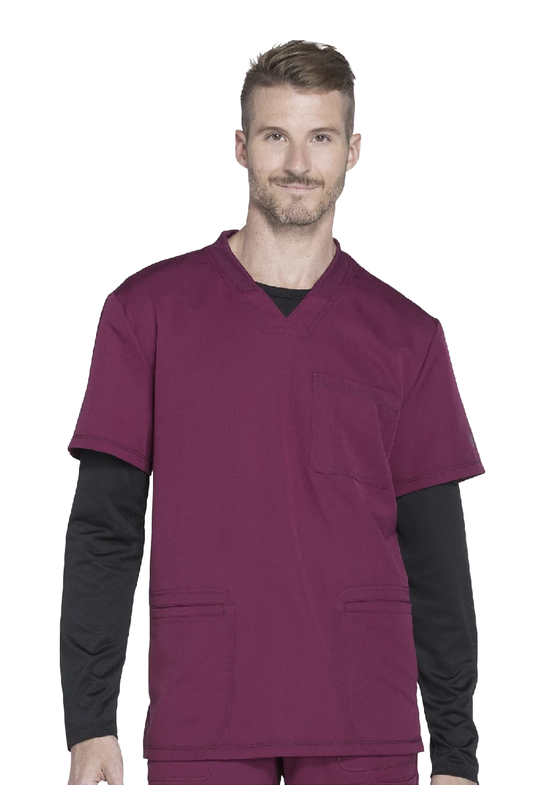 Top men's V-neck scrub top - Dynamix DK640 