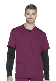 Túnica médica de homem com decote em V - Dynamix DK640