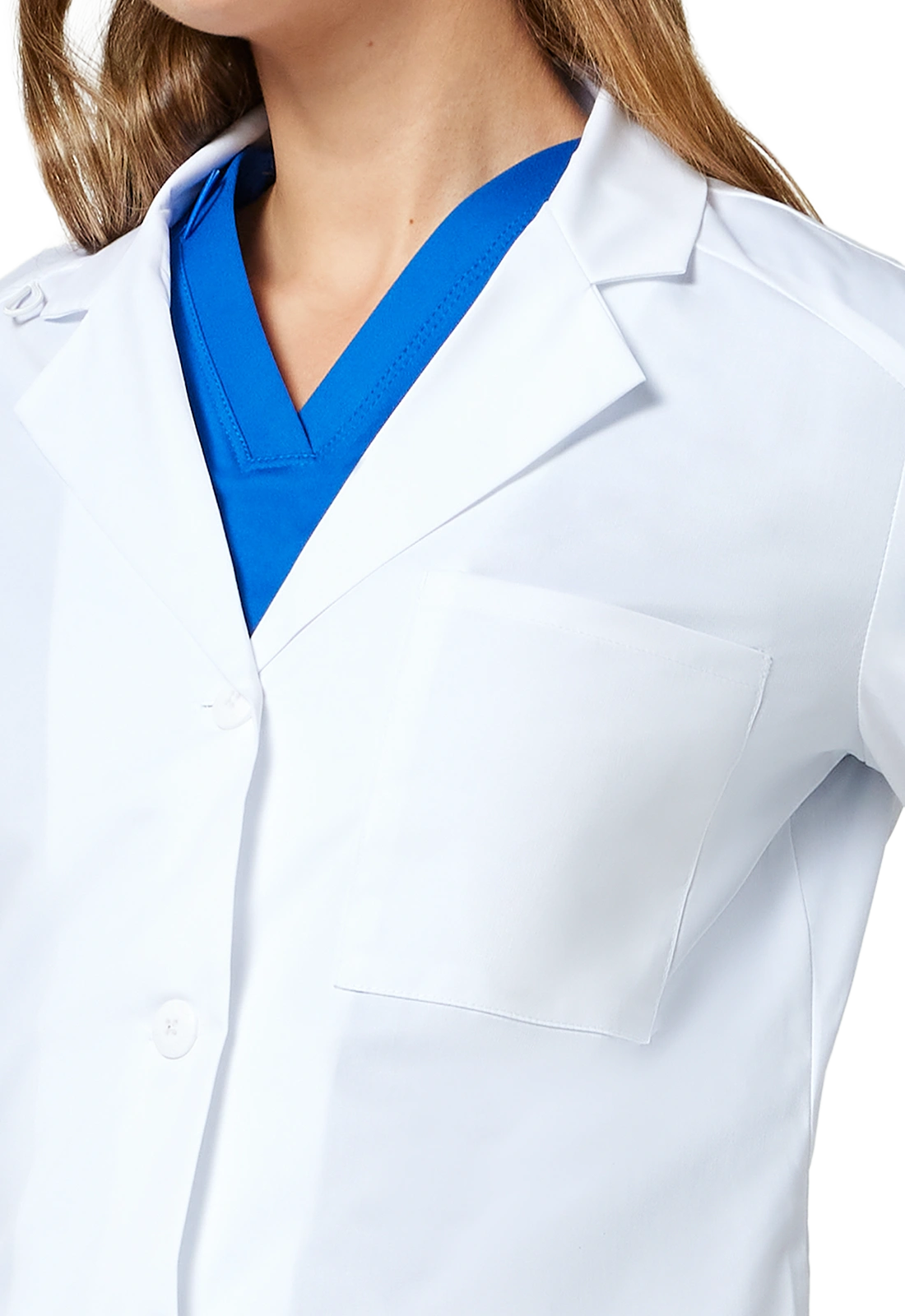 Bata sanitária feminina comprida e cintada Ref. CK421 