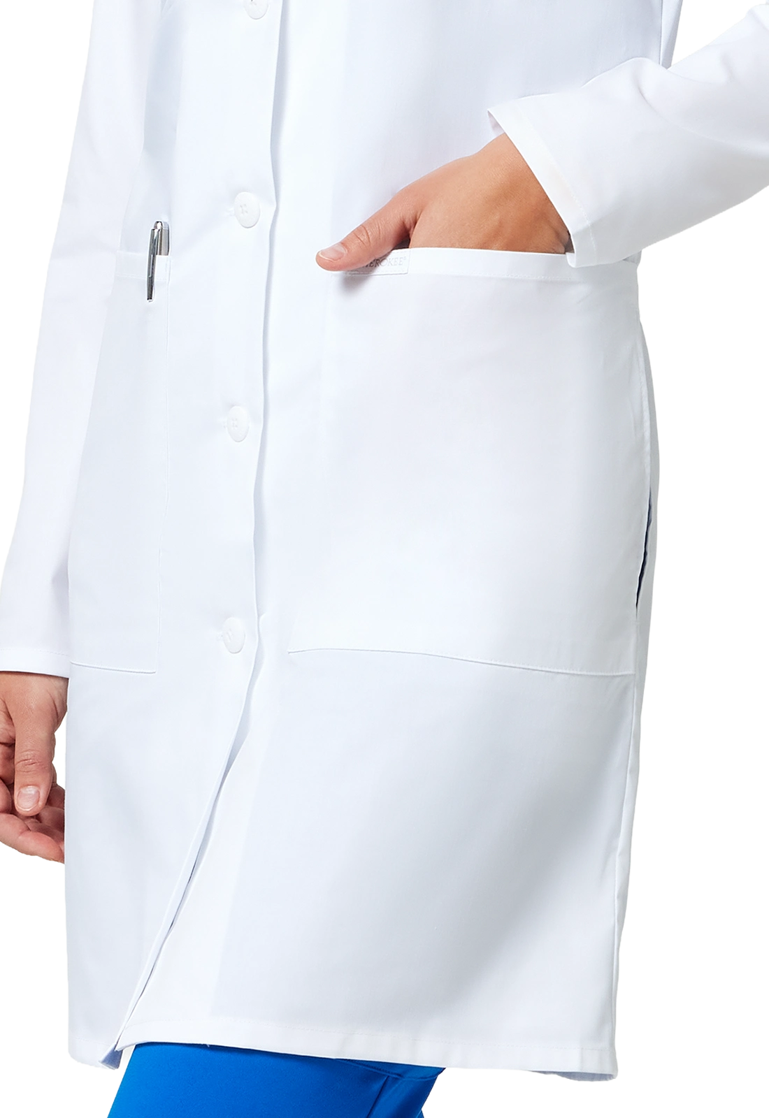 Bata sanitária feminina comprida e cintada Ref. CK421 