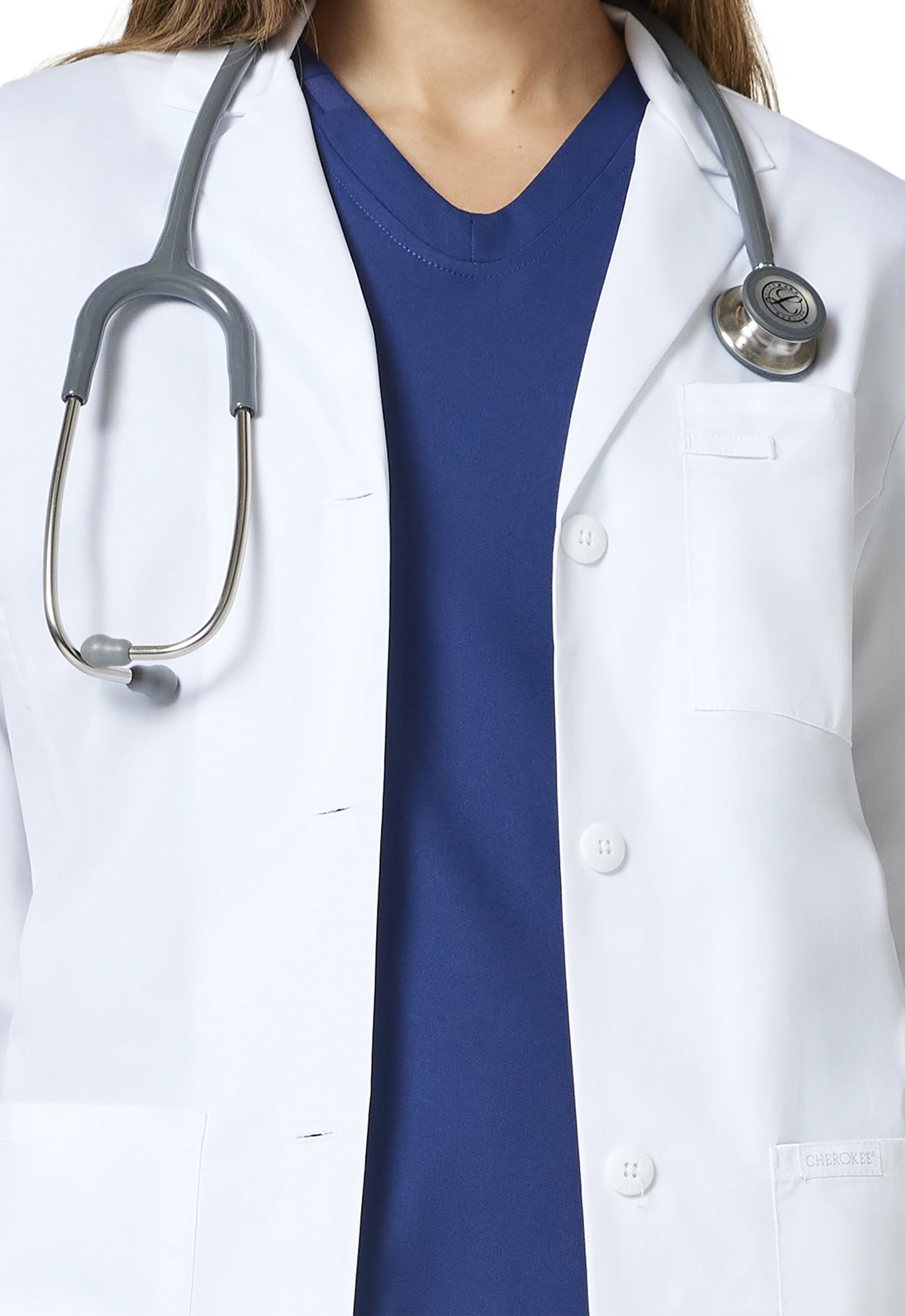Bata sanitária feminina clássica cintada CK452 