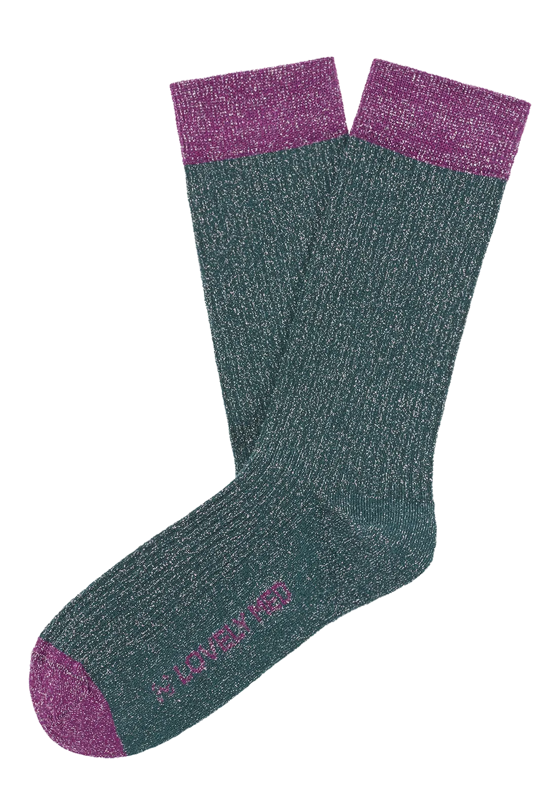 Calcetín Lurex brillante bicolor LM300