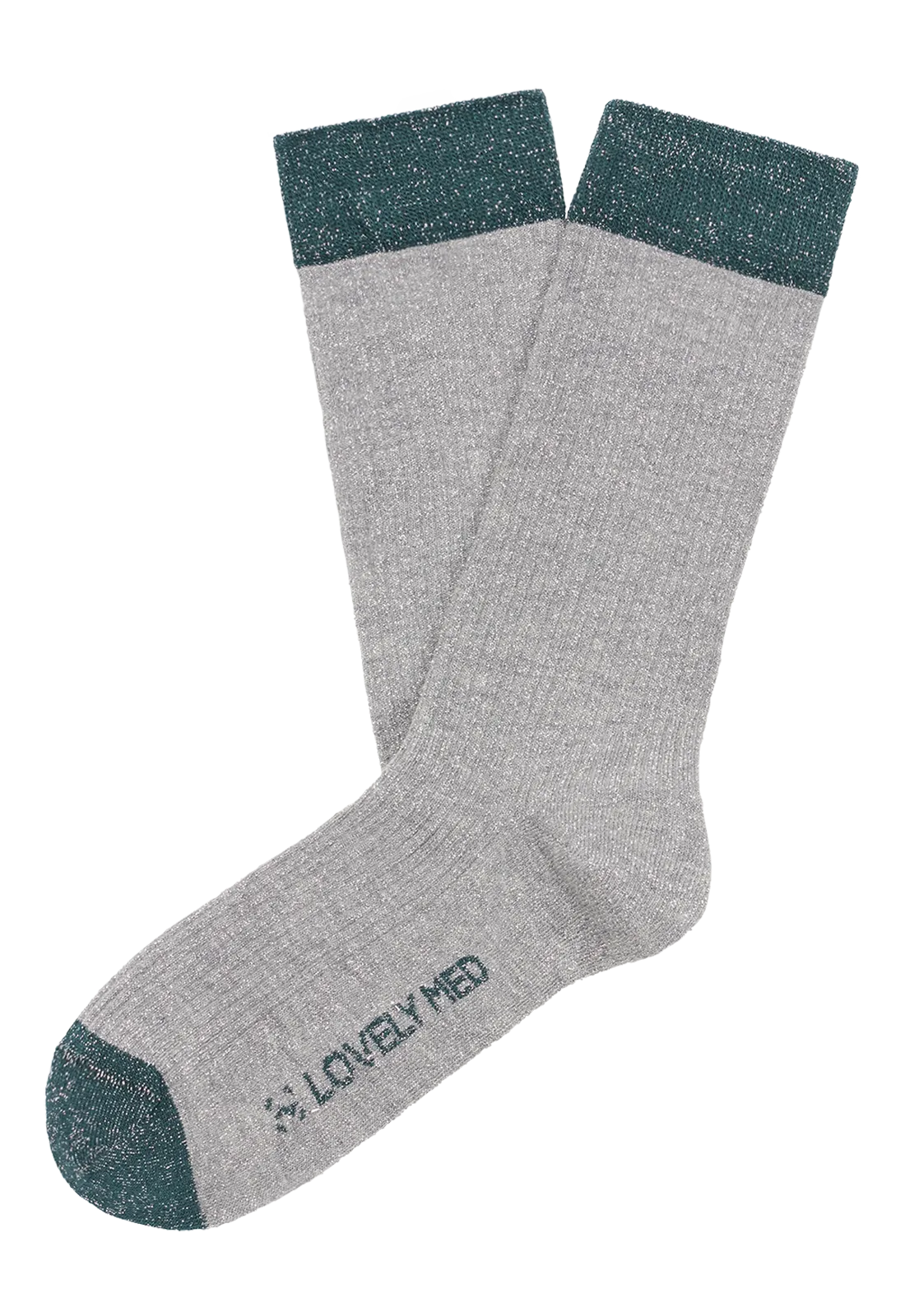 Calcetín Lurex brillante bicolor LM300