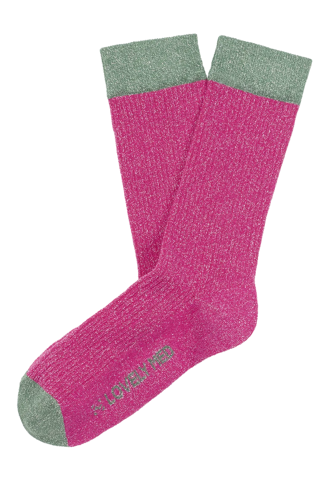 Calcetín Lurex brillante bicolor LM300