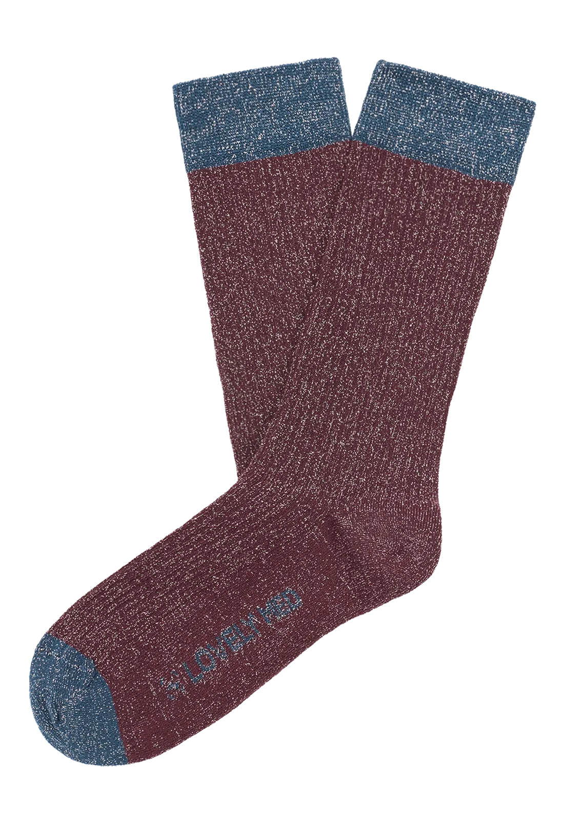 Calcetín Lurex brillante bicolor LM300