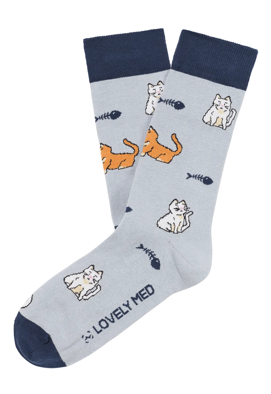 Calcetín estampado cats ciel LM400