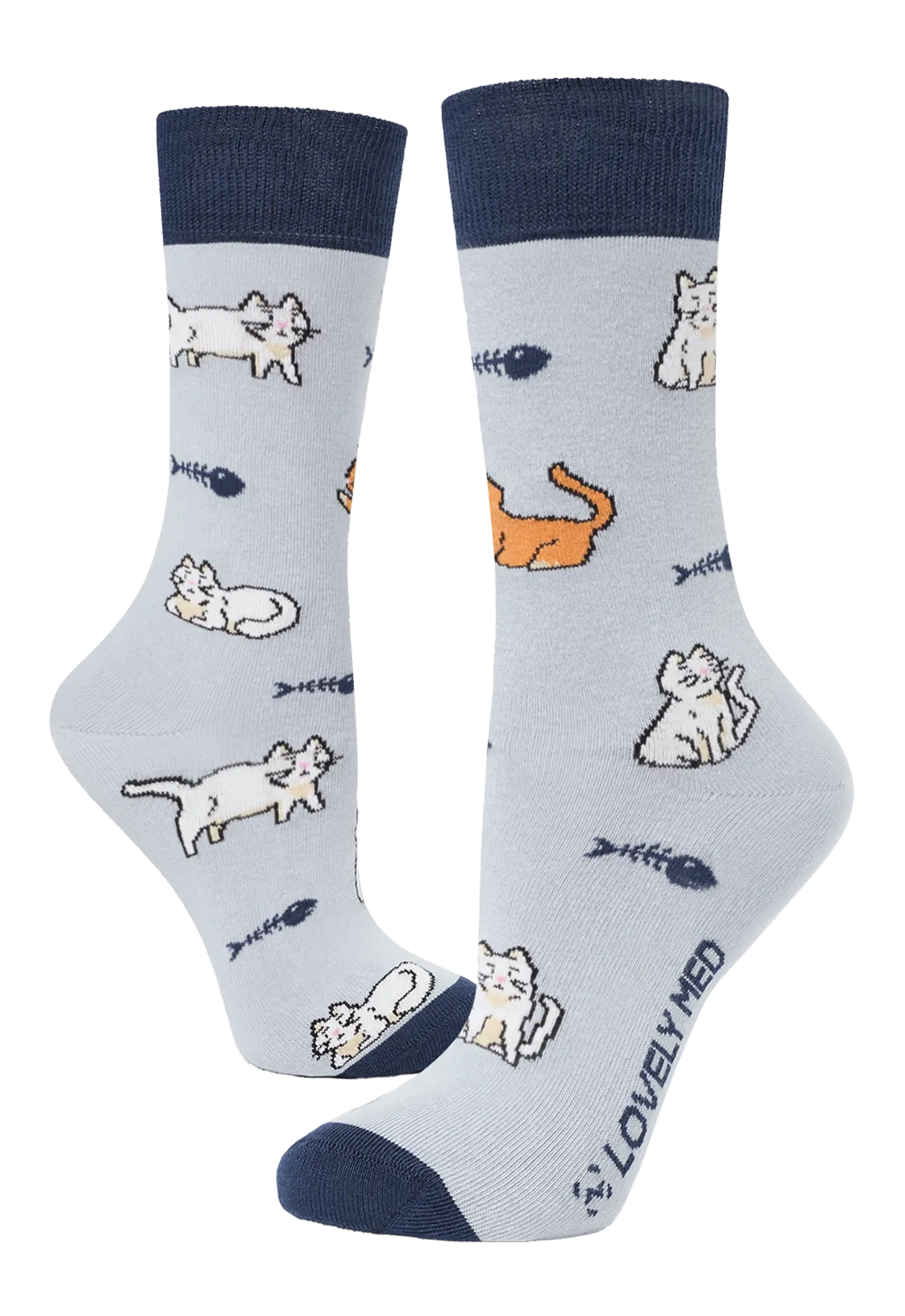 Calcetín estampado cats ciel LM400
