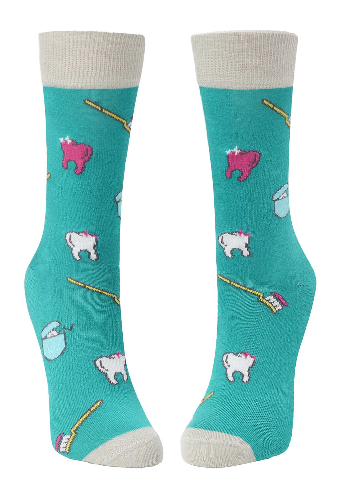 Calcetín estampado dents teal blue LM400