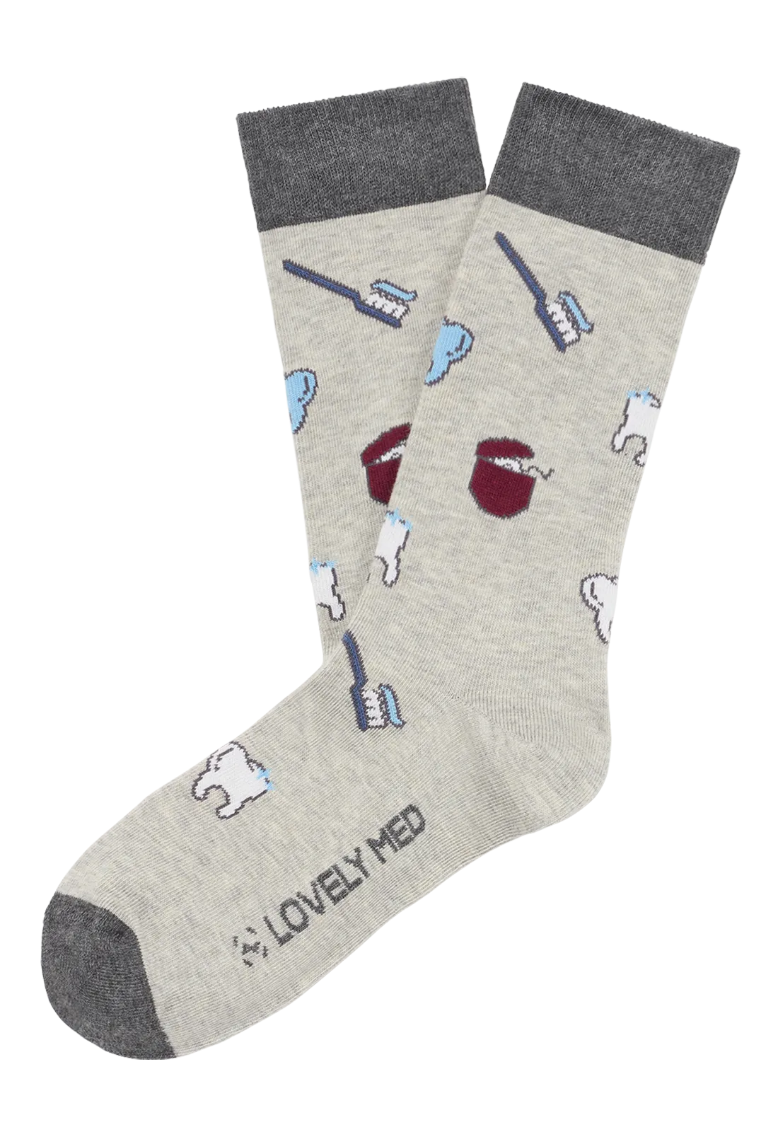 Calcetín estampado dents grey LM400